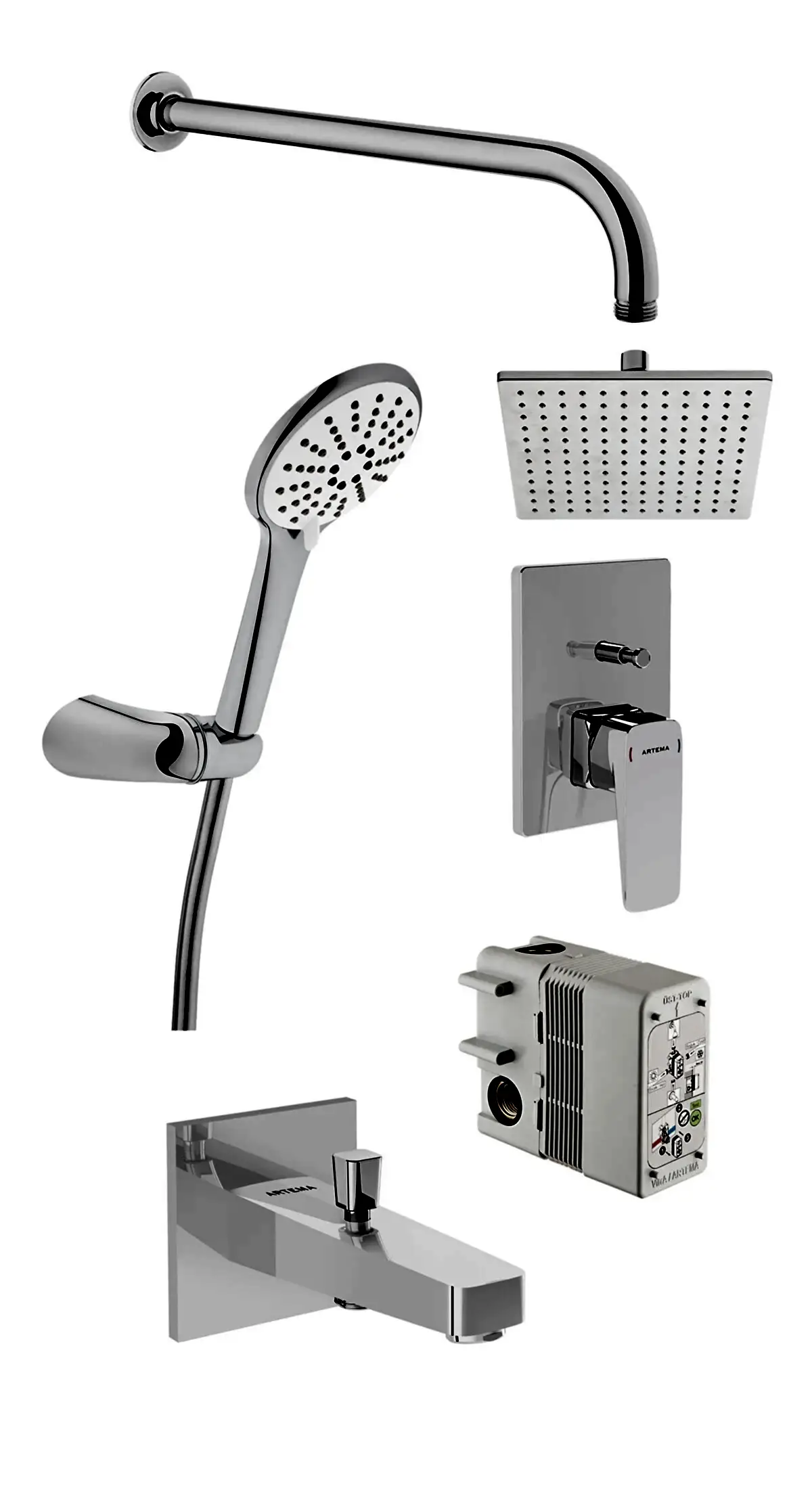 Root Square Ankastre Banyo Seti Rain Q