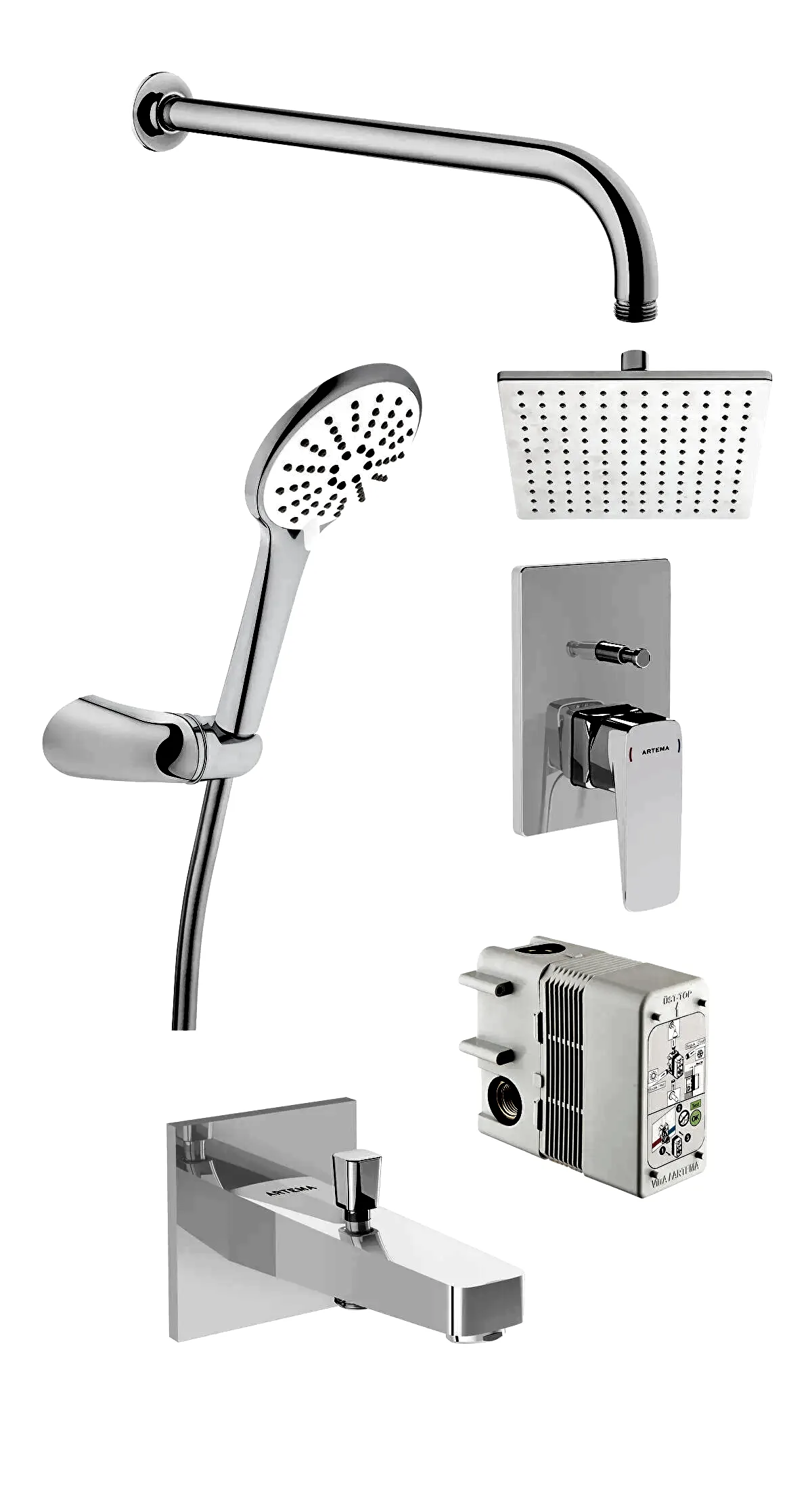 Root Square Ankastre Banyo Seti Rain Q